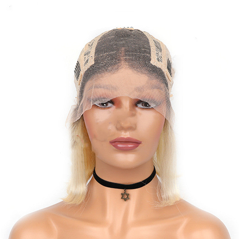 Lace Human Hair Wig Hand-woven Wig Lace Human Hair Wig Hand-woven Wig